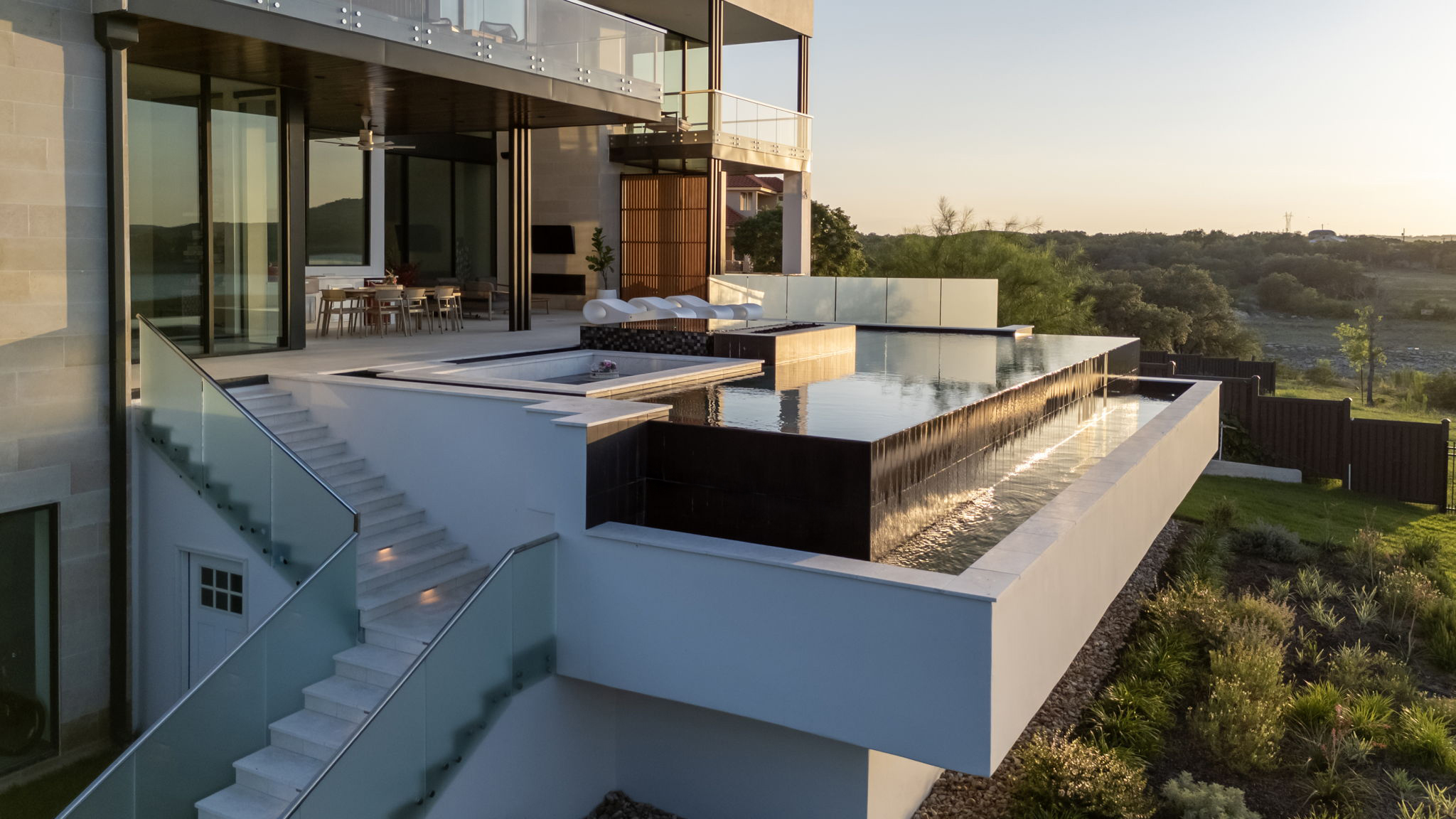 swimming pool with infinity edge