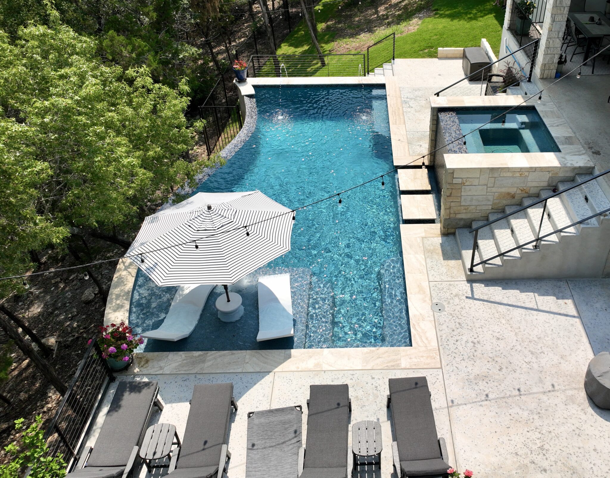 Jonestown Texas Geometric Pool Design