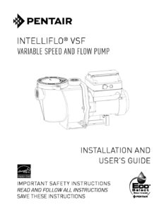 intelliflo variable vsf owners flow pump manual speed