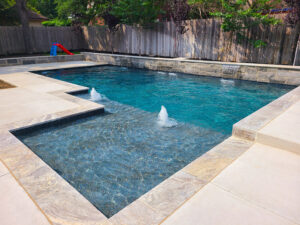 Brushed Concrete Pool Deck